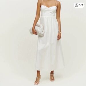 NWT Reformation White Dovie Dress Size S